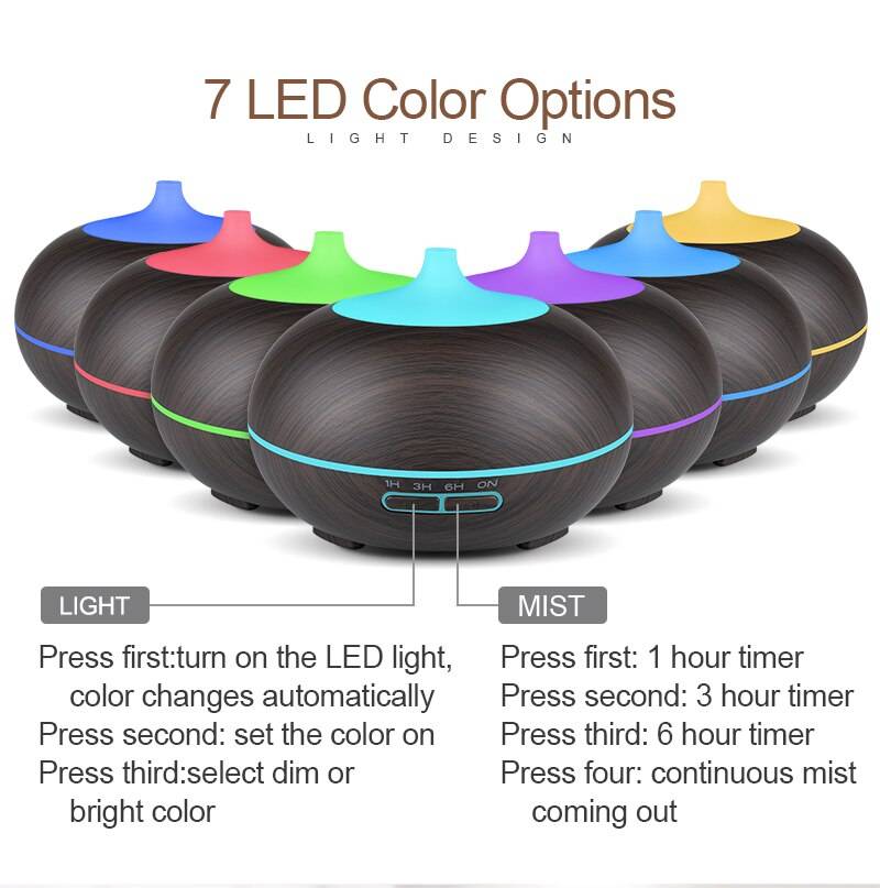 Electric USB Aroma Diffuser with Remote Control