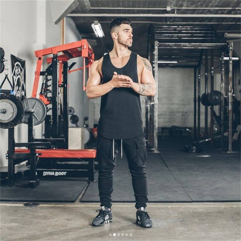 Men's Solid Color Loose Style Tank Top