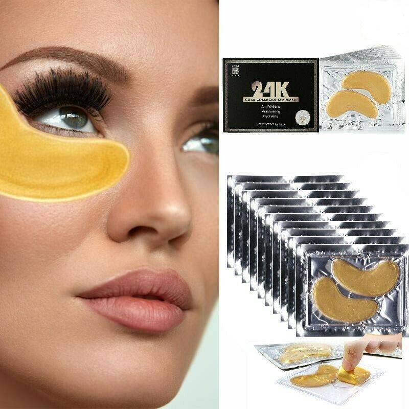 Evique x 10- 24k Gold Collagen eye mask Natural Under Eye Gel Patches – Anti-ageing Reduce Puffiness Dark Circles & Wrinkles Evique x 10- 24k Gold Collagen eye mask Natural Under Eye Gel Patches - Anti-ageing Reduce Puffiness Dark Circles & Wrinkles Anti Aging Products Beauty Organic Skincare Skin Care
