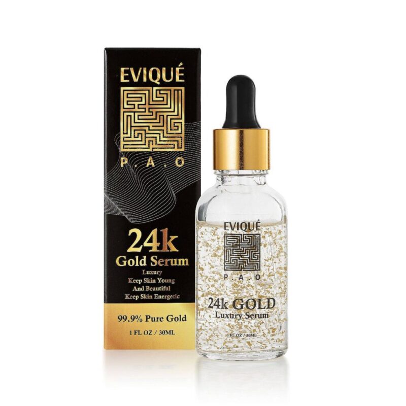 Evique 24K Gold Serum with Hyaluronic Acid +Vitamin E- Anti-Ageing facial Boost Evique 24K Gold Serum with Hyaluronic Acid +Vitamin E- Anti-Ageing facial Boost Anti Aging Products Beauty Natural Products Organic Skincare Skin Care