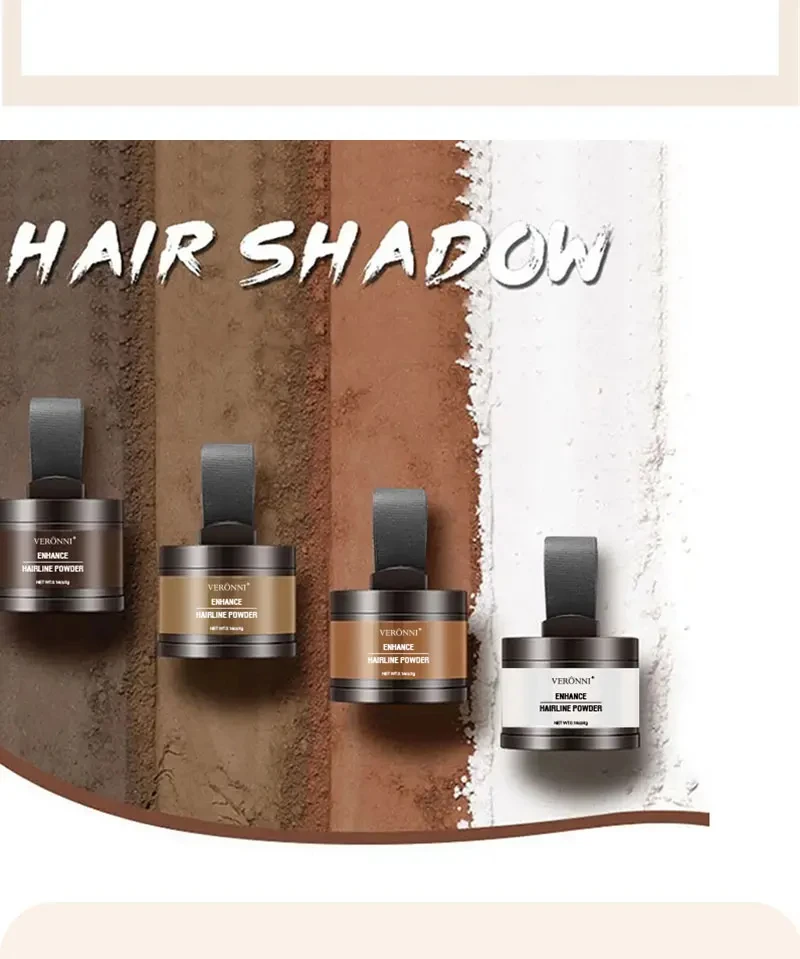 Hair Line Powder 4g Black Root Cover Up Natural Instant Waterproof Hairline Shadow Powder Hair Concealer Coverage 14 Color