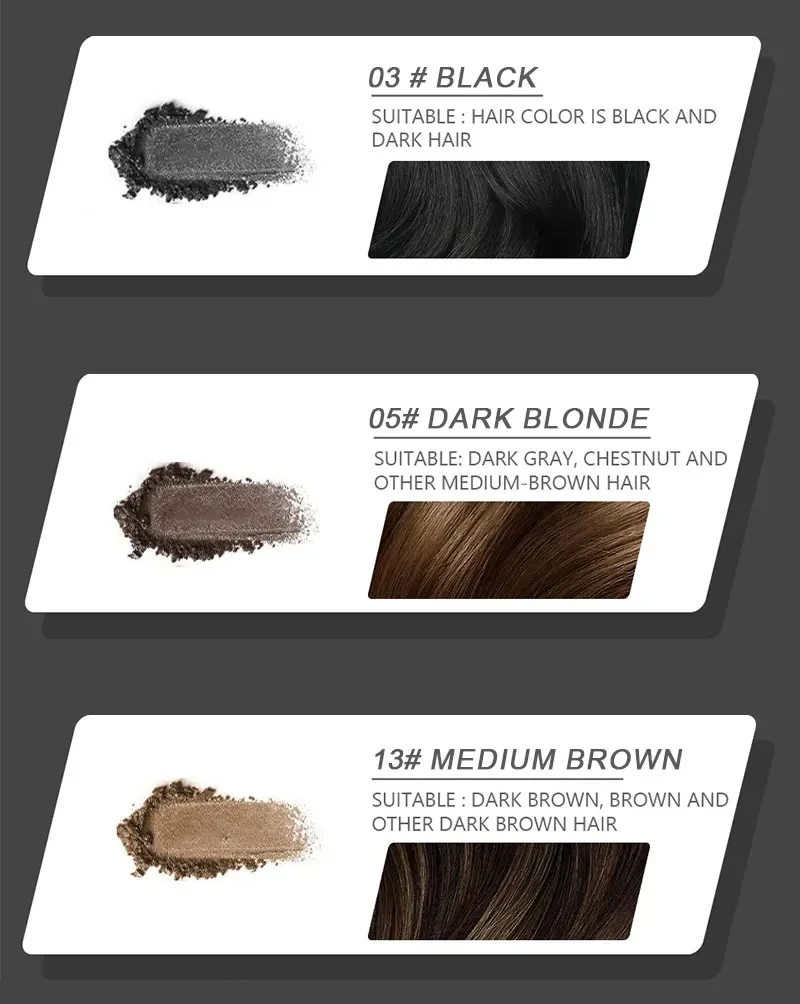 Hair Line Powder 4g Black Root Cover Up Natural Instant Waterproof Hairline Shadow Powder Hair Concealer Coverage 14 Color