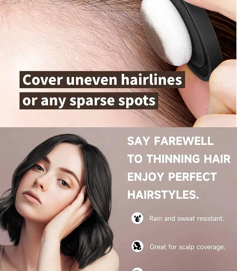 Hair Line Powder 4g Black Root Cover Up Natural Instant Waterproof Hairline Shadow Powder Hair Concealer Coverage 14 Color