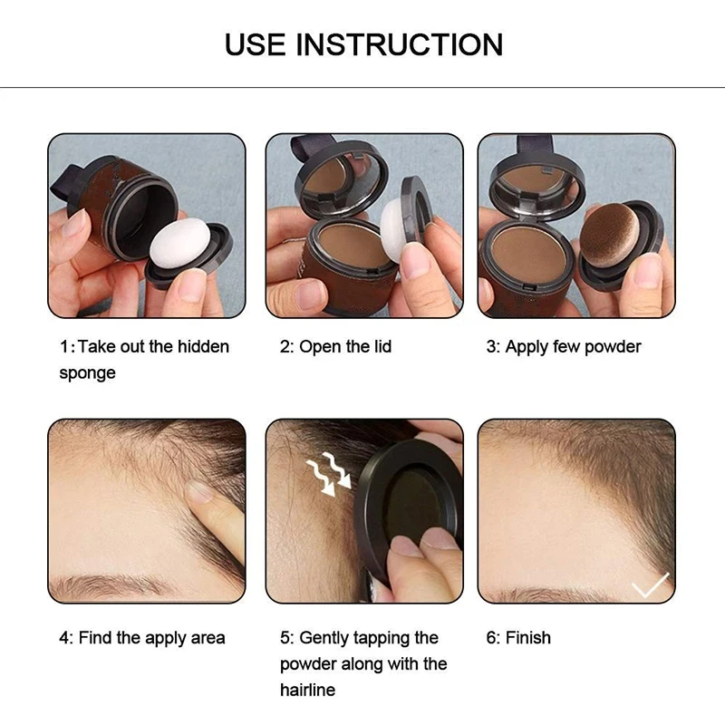 Hair Line Powder 4g Black Root Cover Up Natural Instant Waterproof Hairline Shadow Powder Hair Concealer Coverage 14 Color Hair Line Powder 4g Black Root Cover Up Natural Instant Waterproof Hairline Shadow Powder Hair Concealer Coverage 14 Color